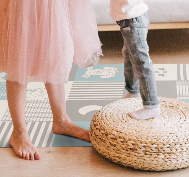 乙烯基地毯托儿所 拼布托儿所 - TenStickers