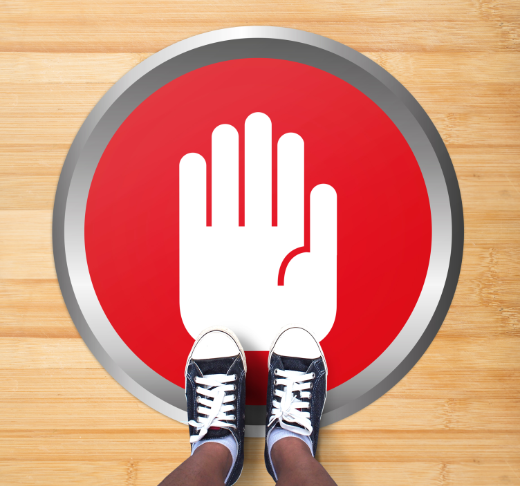 办公室警告定制地毯 - TenStickers