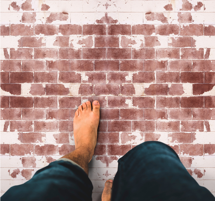 红白砖设计石材地砖 - TenStickers