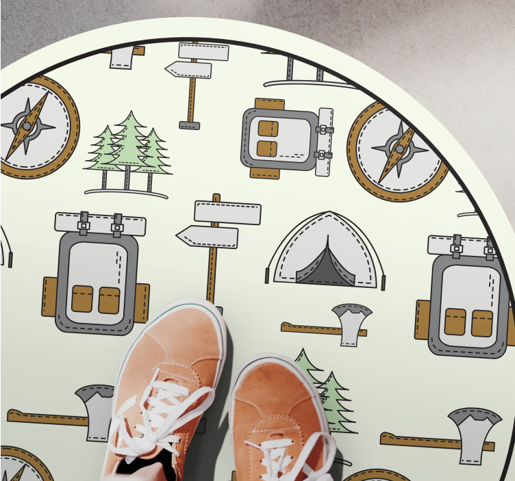 乙烯基地毯道路 露营探险计划 - TenStickers