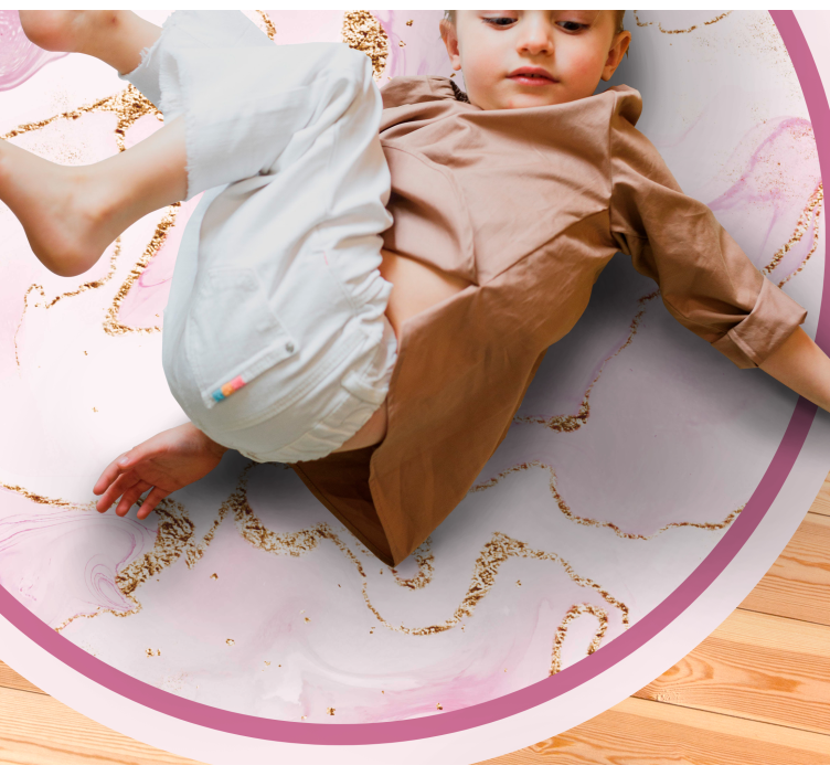 玫瑰金大理石纹理地毯 - TenStickers