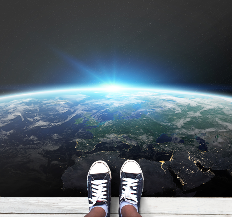 太空星球天文学卧室地毯 - TenStickers