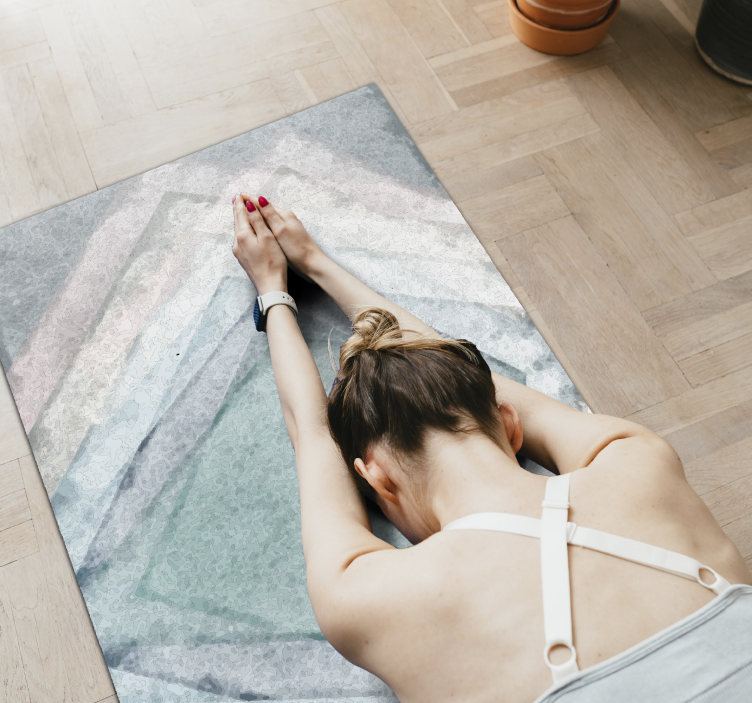 平方的褪了色的颜色老式地毯 - TenStickers