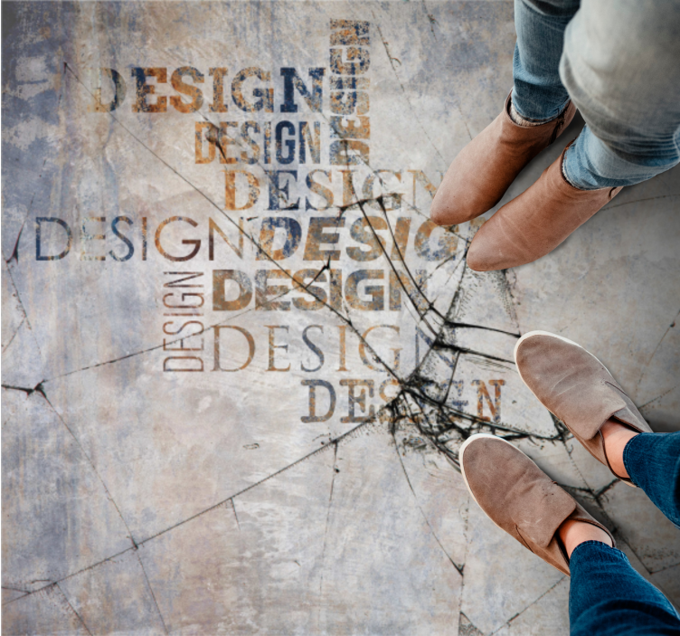 乙烯基地毯  石头效果 裂石印刷术 - TenStickers