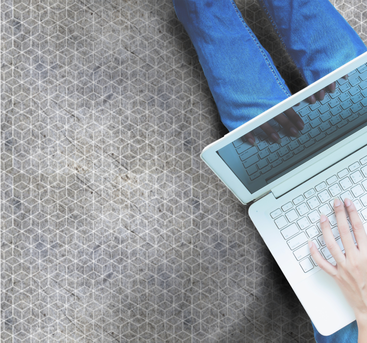 乙烯基地毯  石头效果 几何图案叠加 - TenStickers