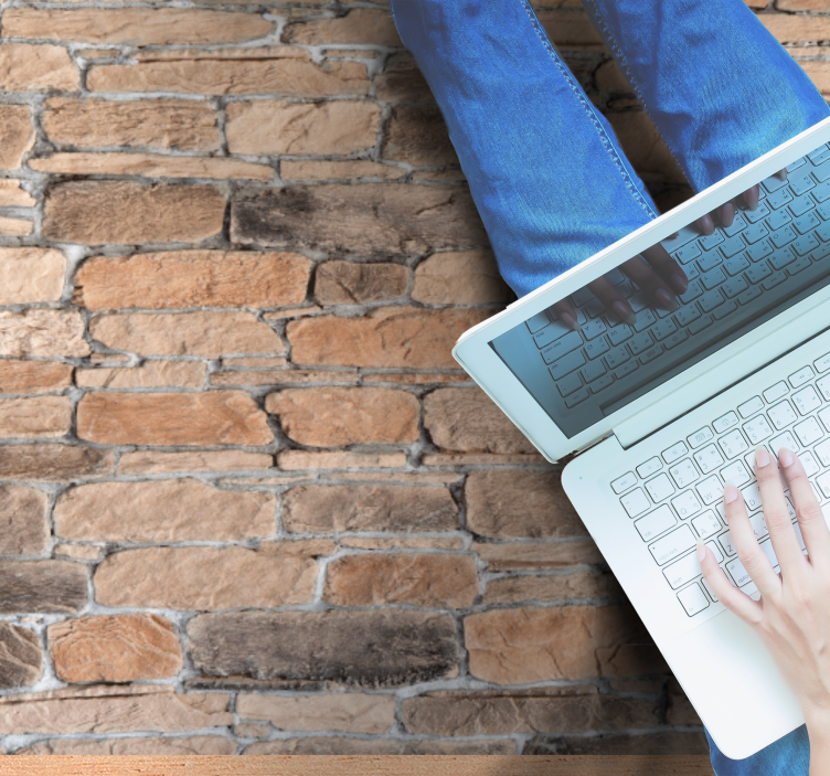 乙烯基地毯 石头效果 逼真的砖块图案 - TenStickers