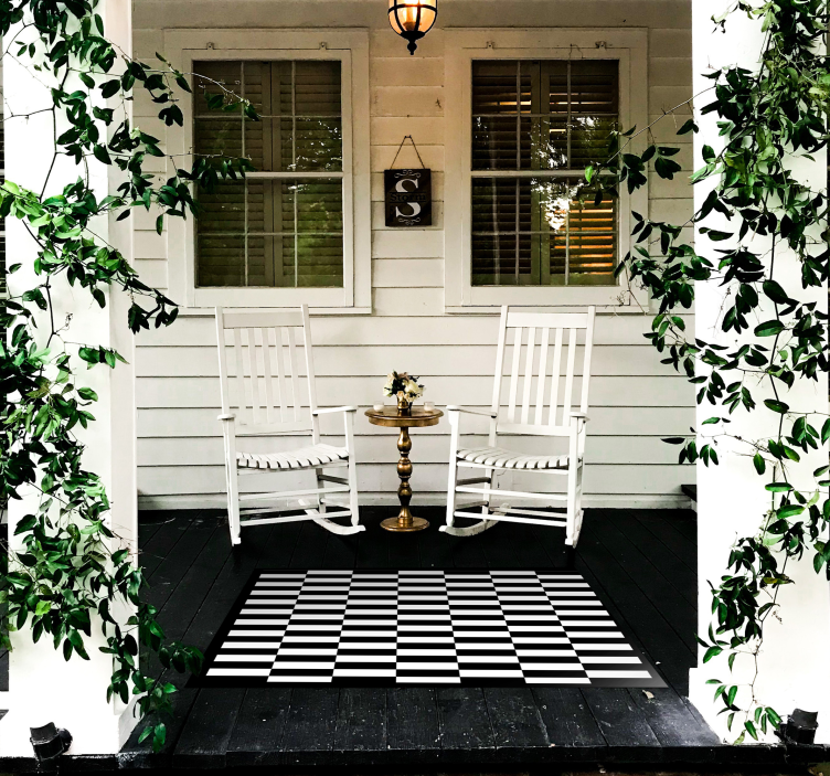 乙烯基地毯条纹 经典棋盘 - TenStickers