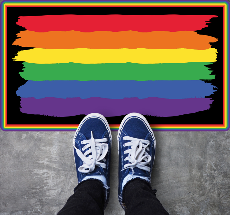 乙烯基地毯条纹彩虹色条纹 - TenStickers