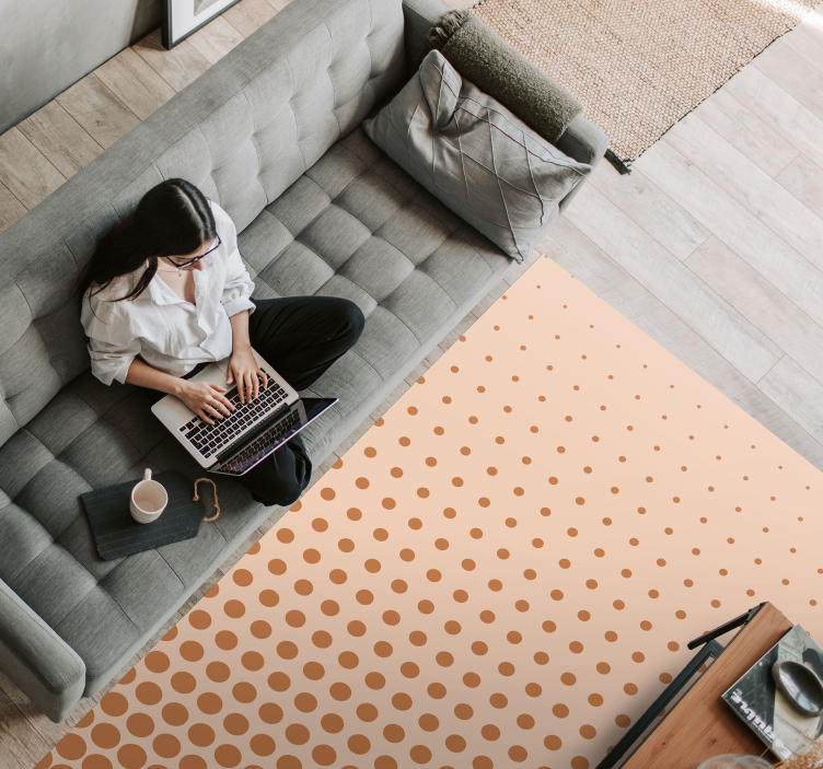 乙烯基地毯条纹 波尔卡圆点渐变 - TenStickers