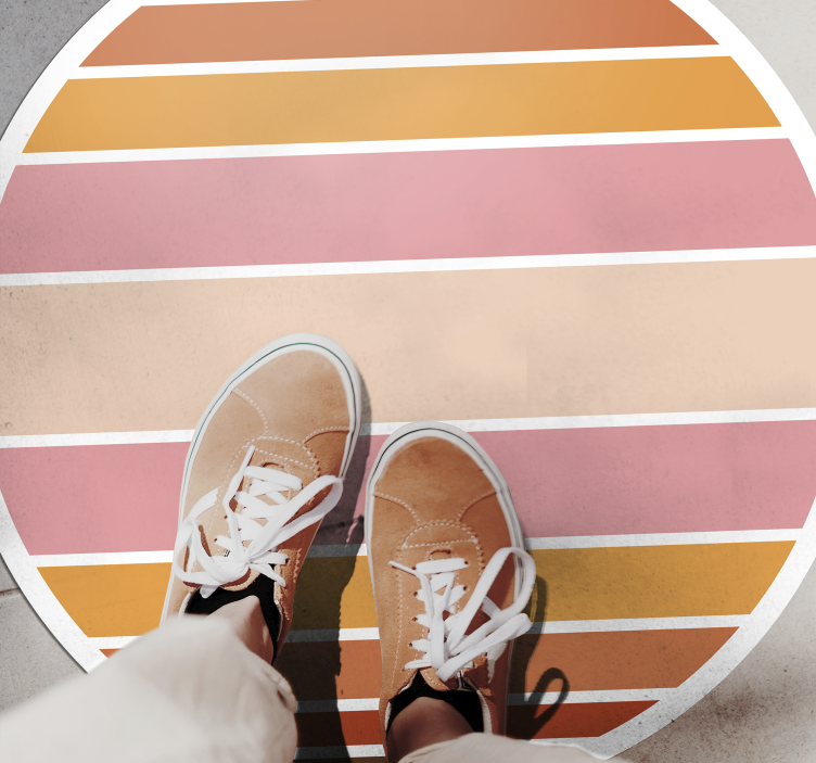 乙烯基地毯条纹 条纹椭圆形设计 - TenStickers