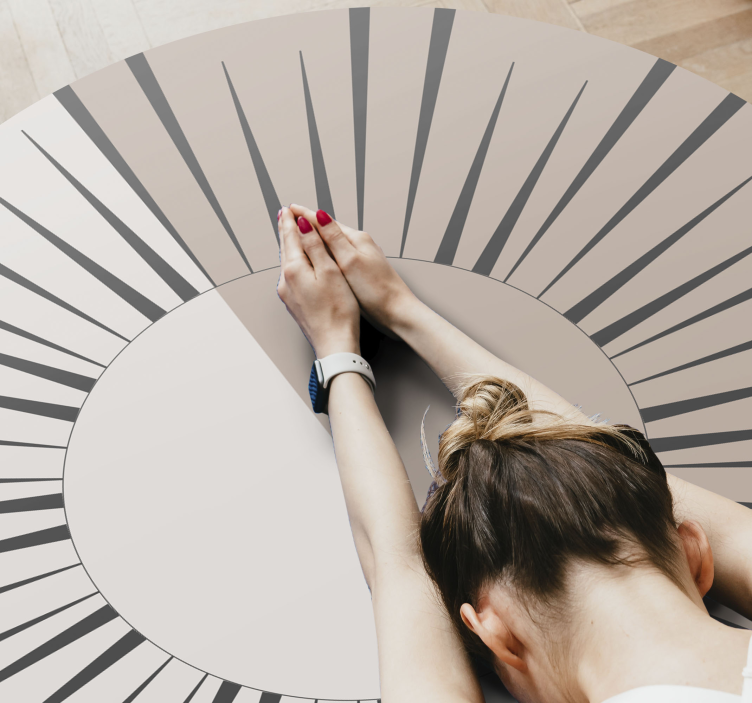 乙烯基地毯条纹 旭日圆形设计 - TenStickers