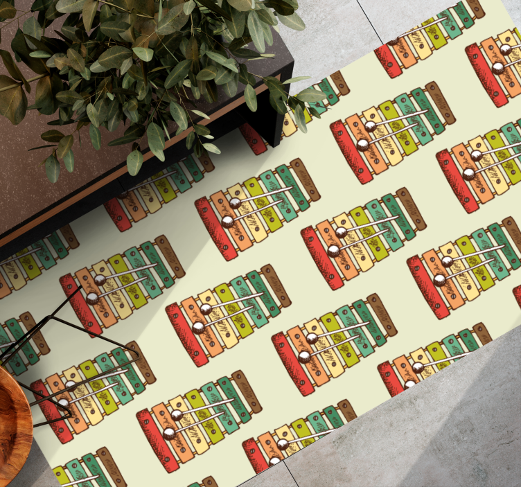 乙烯基地毯 彩色木琴图案 - TenStickers