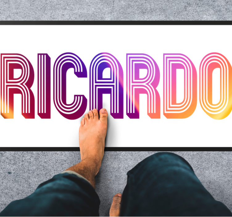 乙烯基地毯定制名称霓虹灯 - TenStickers