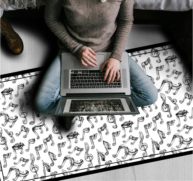 乙烯基地毯 音符设计 - TenStickers