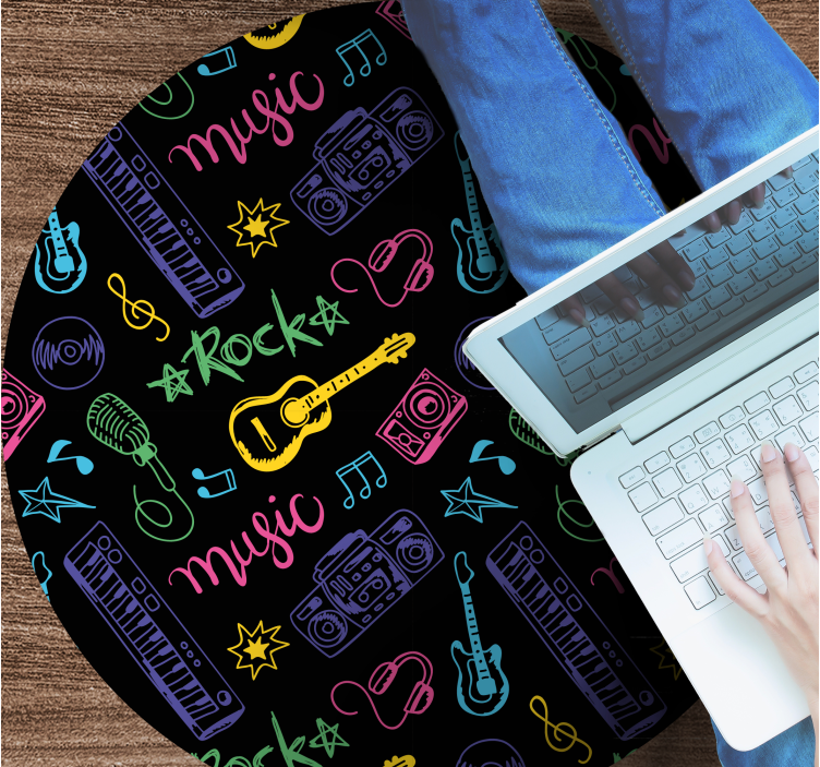 乙烯基地毯 音乐图标图案 - TenStickers