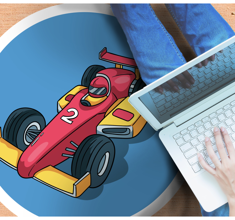 乙烯基地毯赛车狂热 - TenStickers