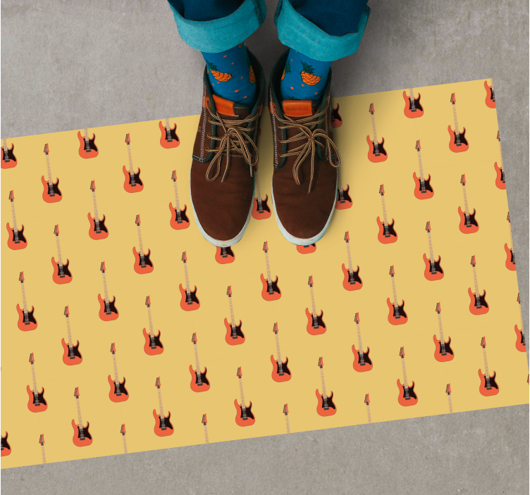 乙烯基地毯 摇滚吉他模式 - TenStickers