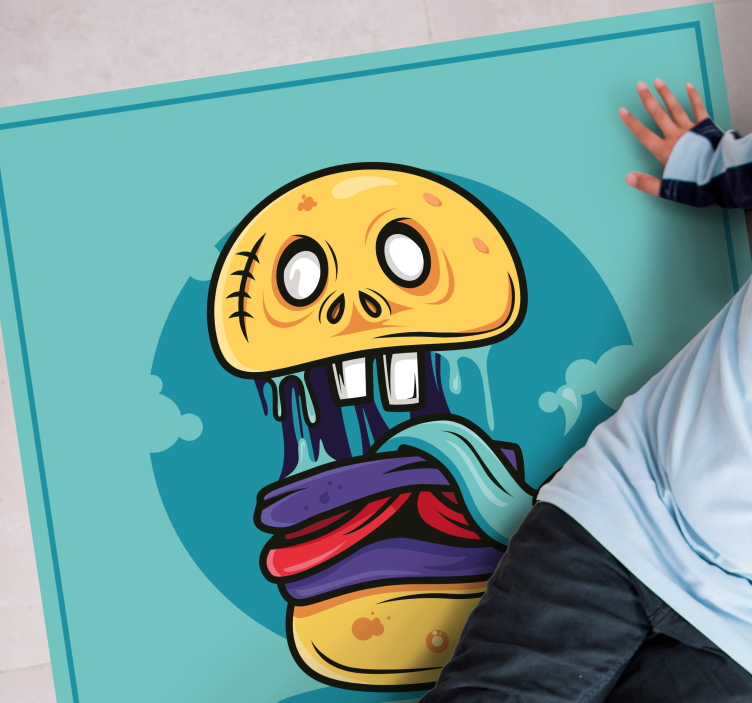 乙烯基地毯傻瓜骷髅角色 - TenStickers