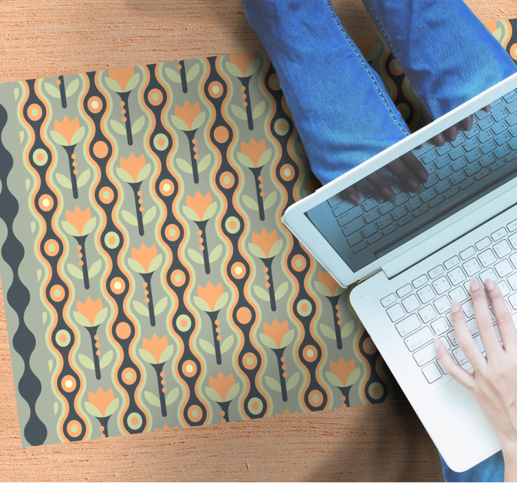 乙烯基地毯，时尚花卉图案设计 - TenStickers