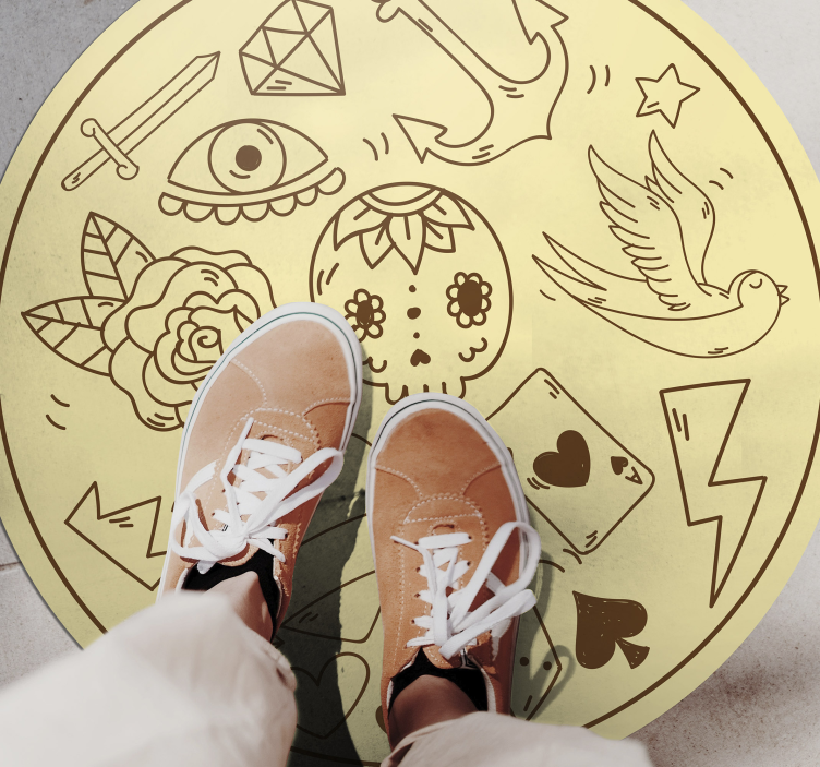 乙烯基地毯纹身符号 - TenStickers