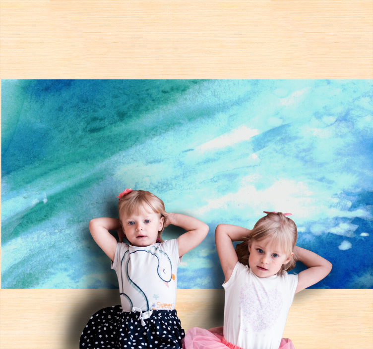 乙烯基地毯 水抽象流 - TenStickers