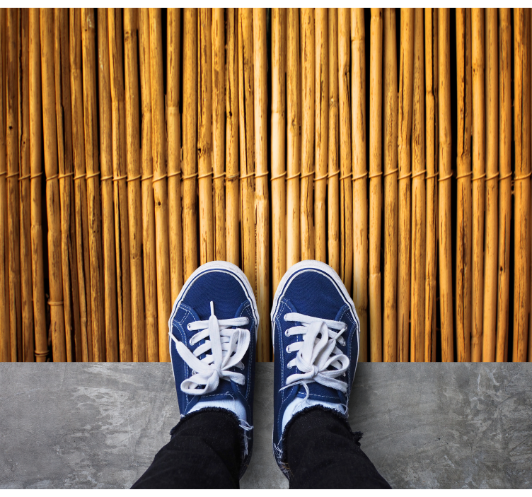 乙烯基地毯呈现竹纹理效果 - TenStickers