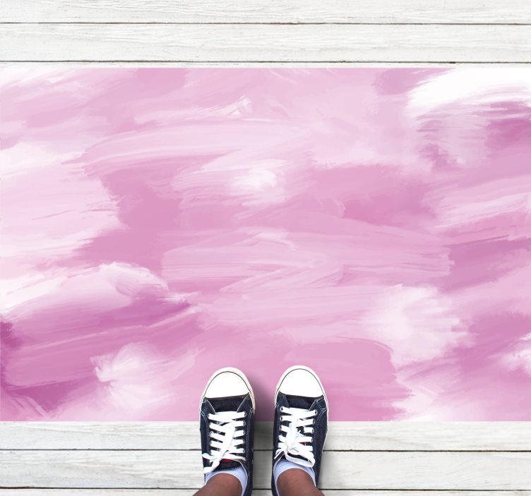 乙烯基地毯展现柔和玫瑰色调 - TenStickers