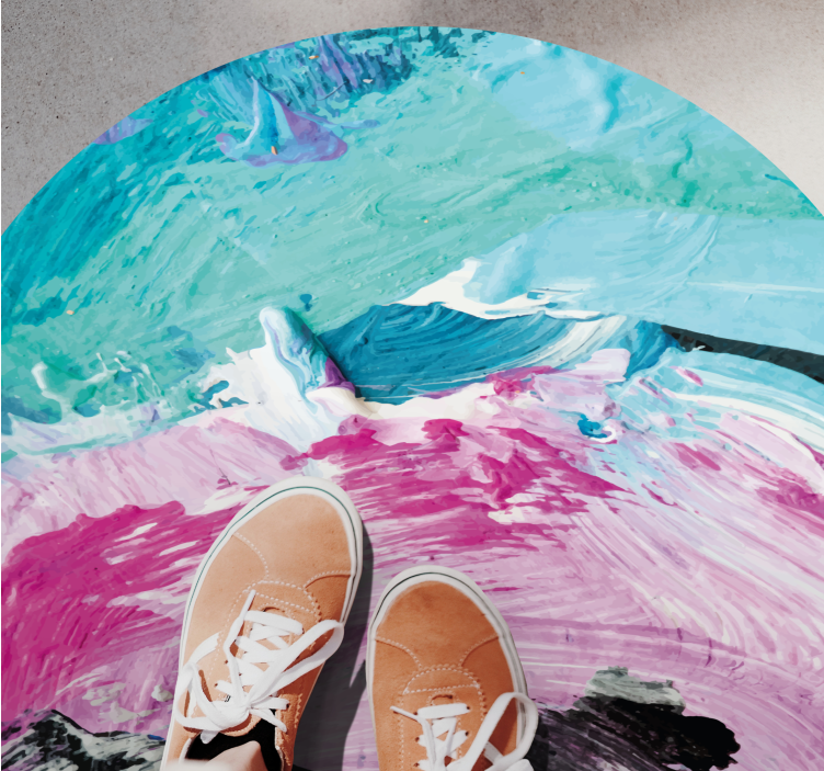 乙烯基地毯 充满活力的抽象旋转 - TenStickers