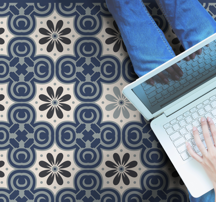 乙烯基地毯优雅花卉组合 - TenStickers