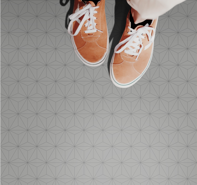 乙烯基地毯几何灰色图案 - TenStickers