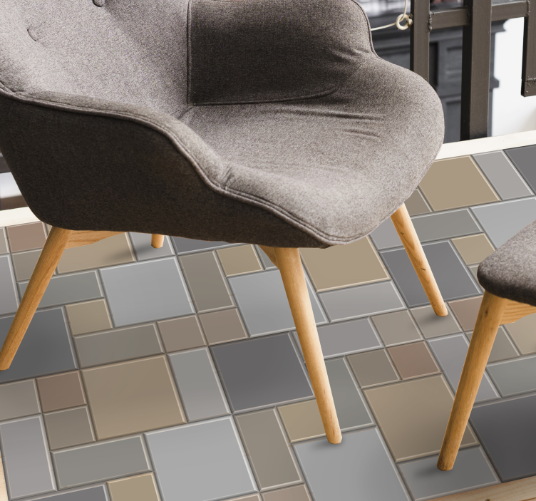 乙烯基地毯 几何拼贴 - TenStickers