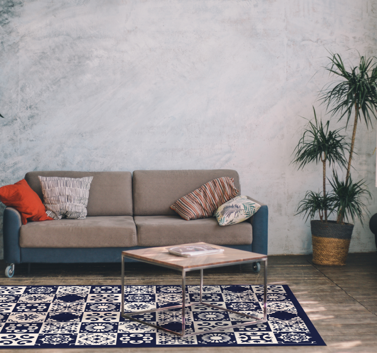 乙烯基地毯 复杂的瓷砖工艺 - TenStickers