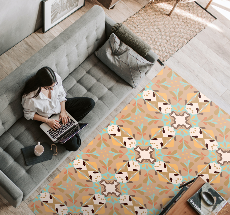 乙烯基地毯 马赛克星爆 - TenStickers