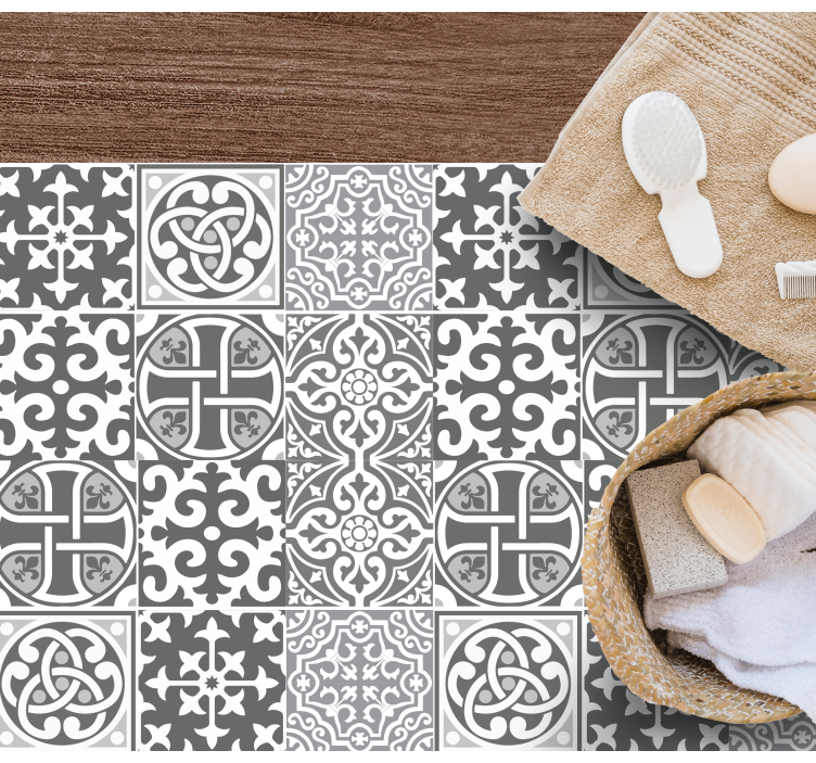 乙烯基地毯优雅灰色布置 - TenStickers