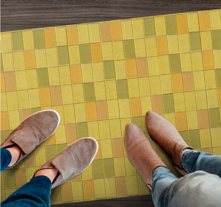 乙烯基地毯黄马赛克排列 - TenStickers