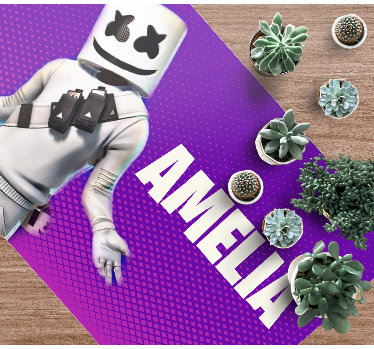 电子游戏棉花糖男孩卧室地毯 - TenStickers