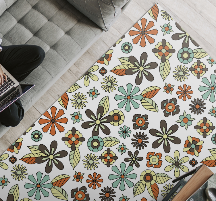 乙烯基复古地毯复古70年代设计 - TenStickers