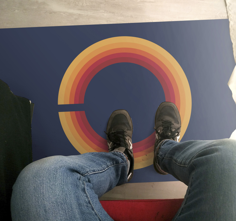 乙烯基复古地毯复古太阳设计 - TenStickers