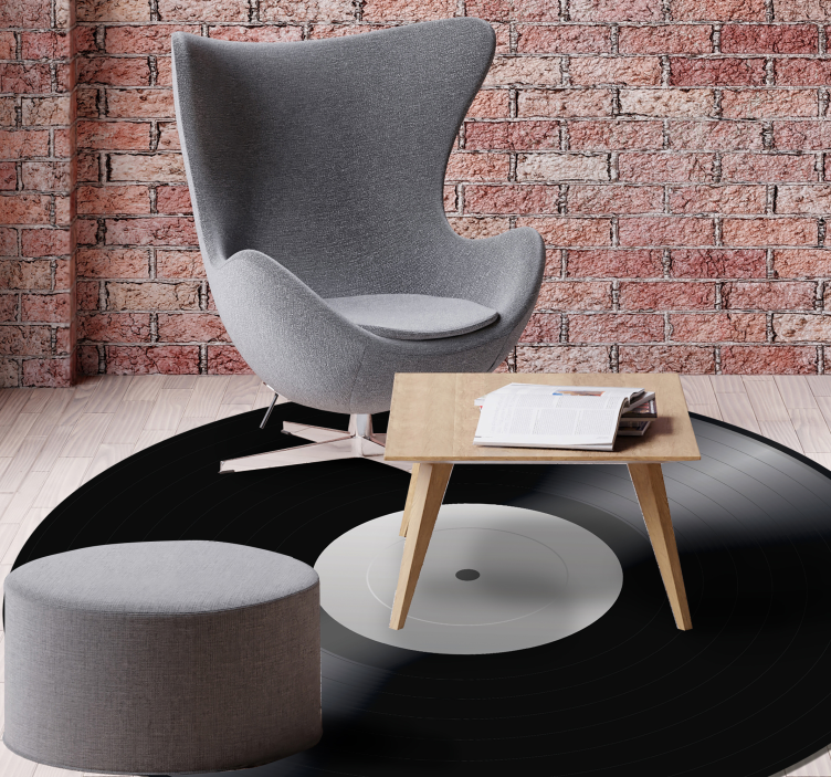 黑胶唱片老式乙烯地毯 - TenStickers