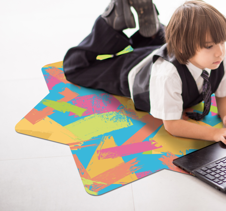 乙烯基地毯拼贴的不同颜色的青少年 - TenStickers