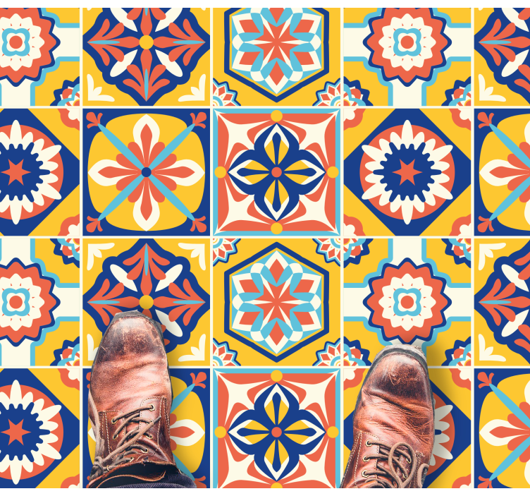 温暖的色调颜色厨房地砖 - TenStickers