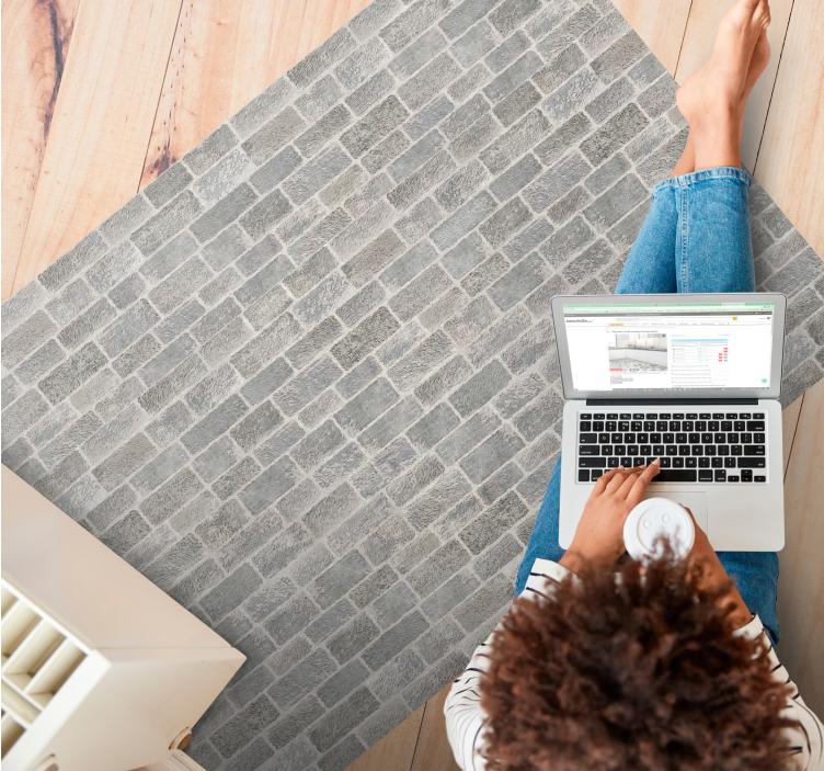 白砖质朴风格石材地砖 - TenStickers