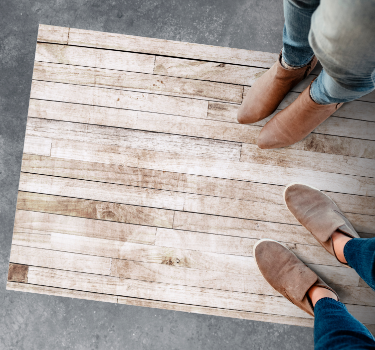 乙烯基地毯木纹轻木板效果 - TenStickers