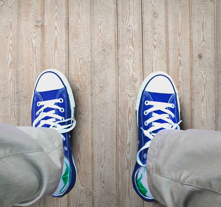 乙烯基地毯木纹浅棕色木板 - TenStickers