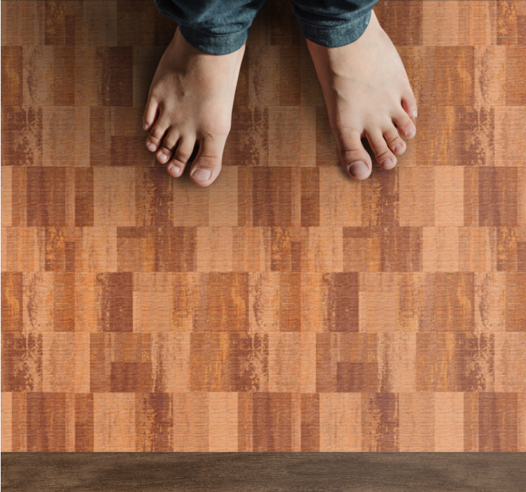 乙烯基地毯木纹 拼花错觉 - TenStickers