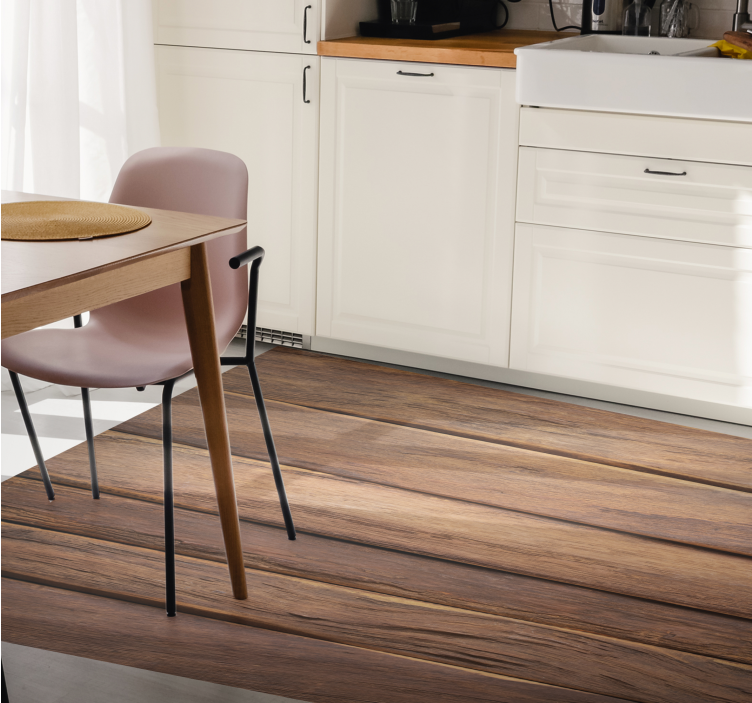 木水平木板客厅地毯 - TenStickers