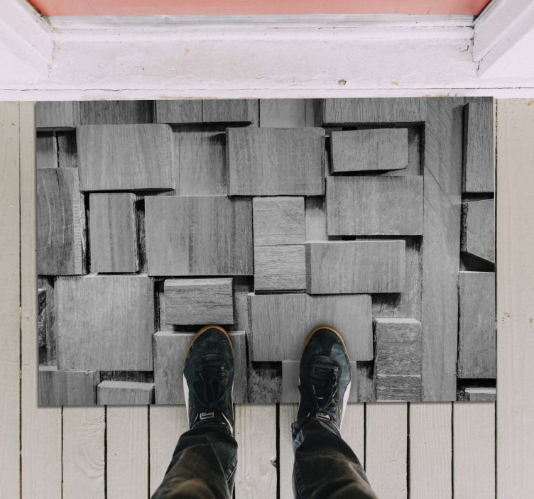 木板黑暗3d纹理木材乙烯基地毯 - TenStickers