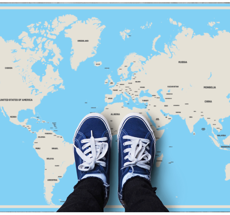 乙烯基地毯全球简约设计 - TenStickers