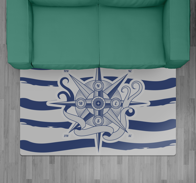 乙烯基地毯 航海罗盘 - TenStickers