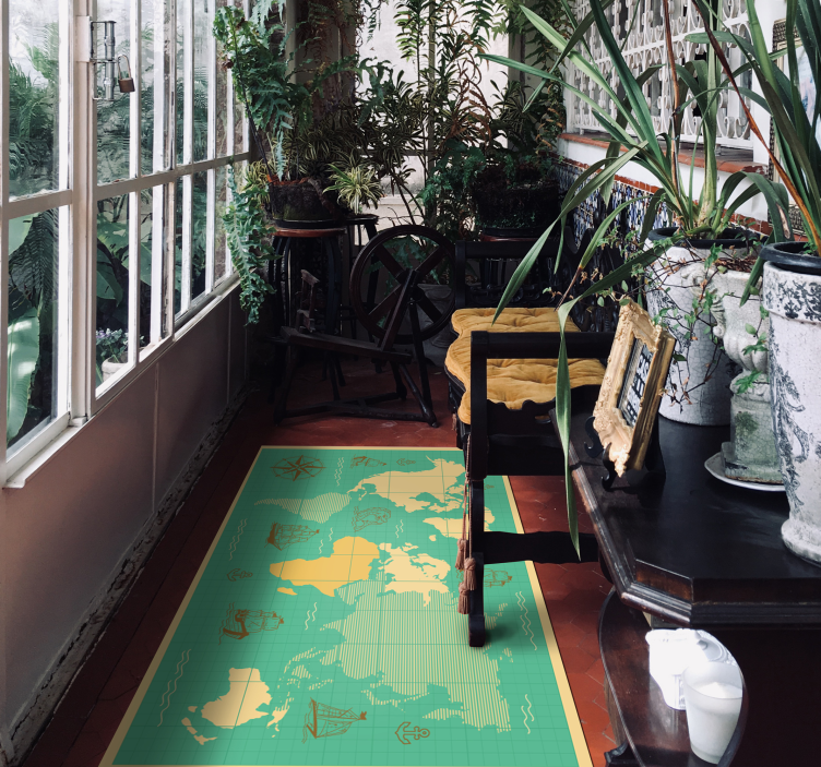 乙烯基地毯 航海探险地图 - TenStickers